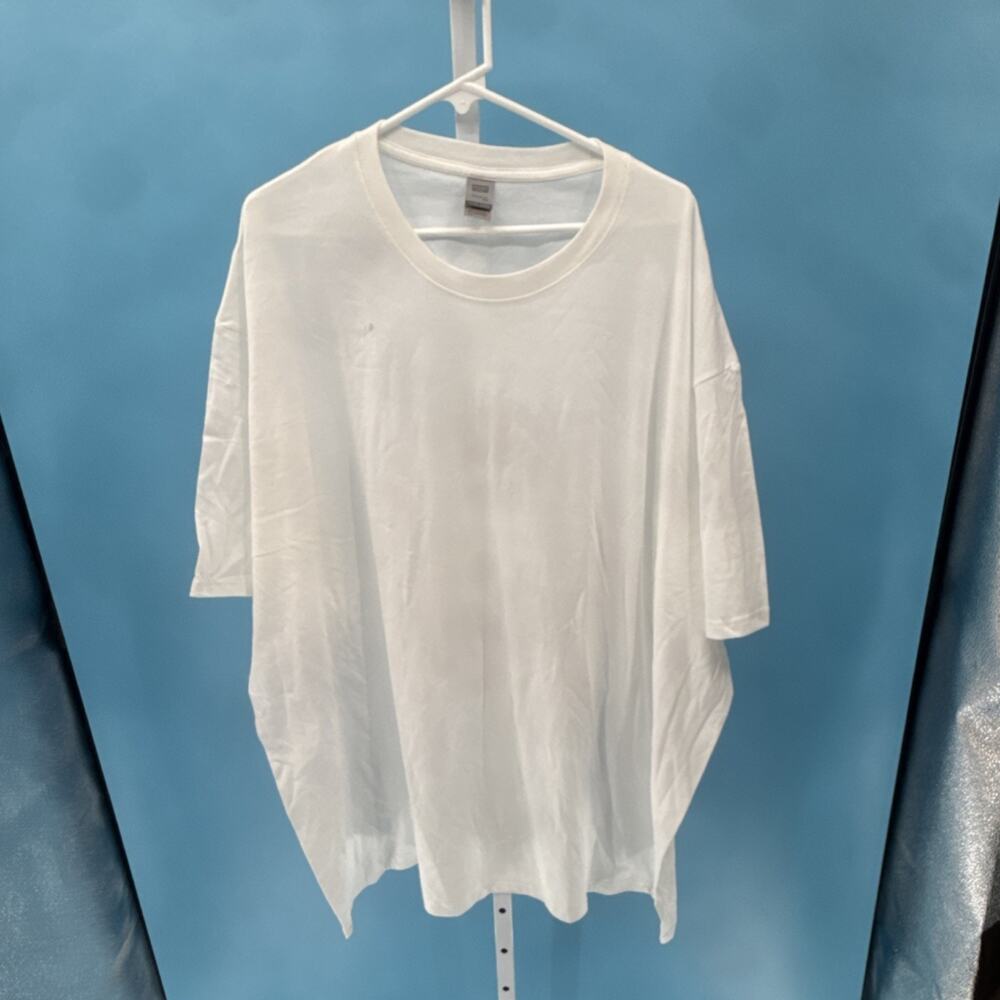 Digriprint Men's White Graphic Print Crew Neck Cotton T-Shirt Short Sleeve 5XL